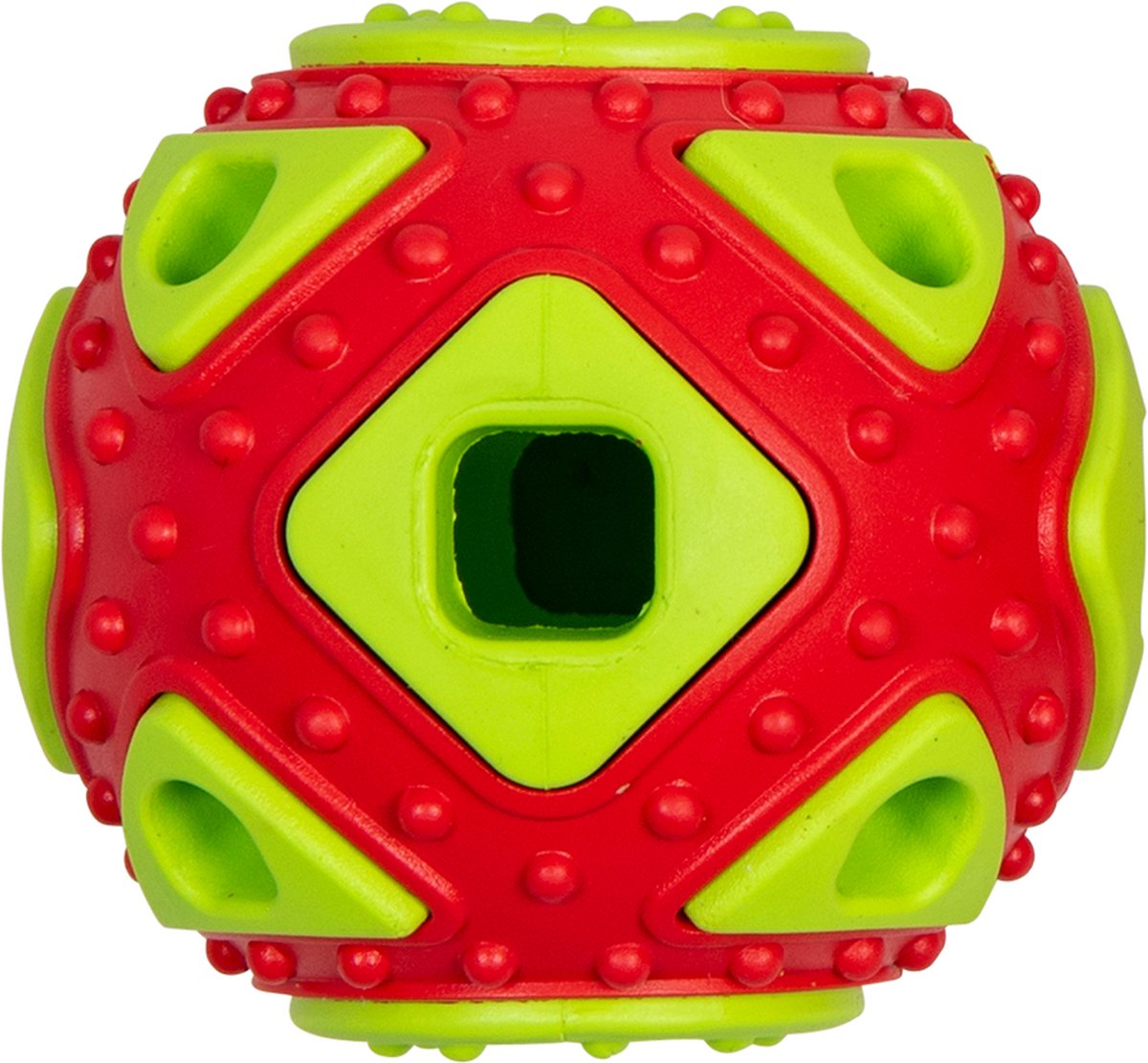 Jack and Vanilla RUBBER TOYS Traktatiebal Oranje/Groen-Ø6,4cm