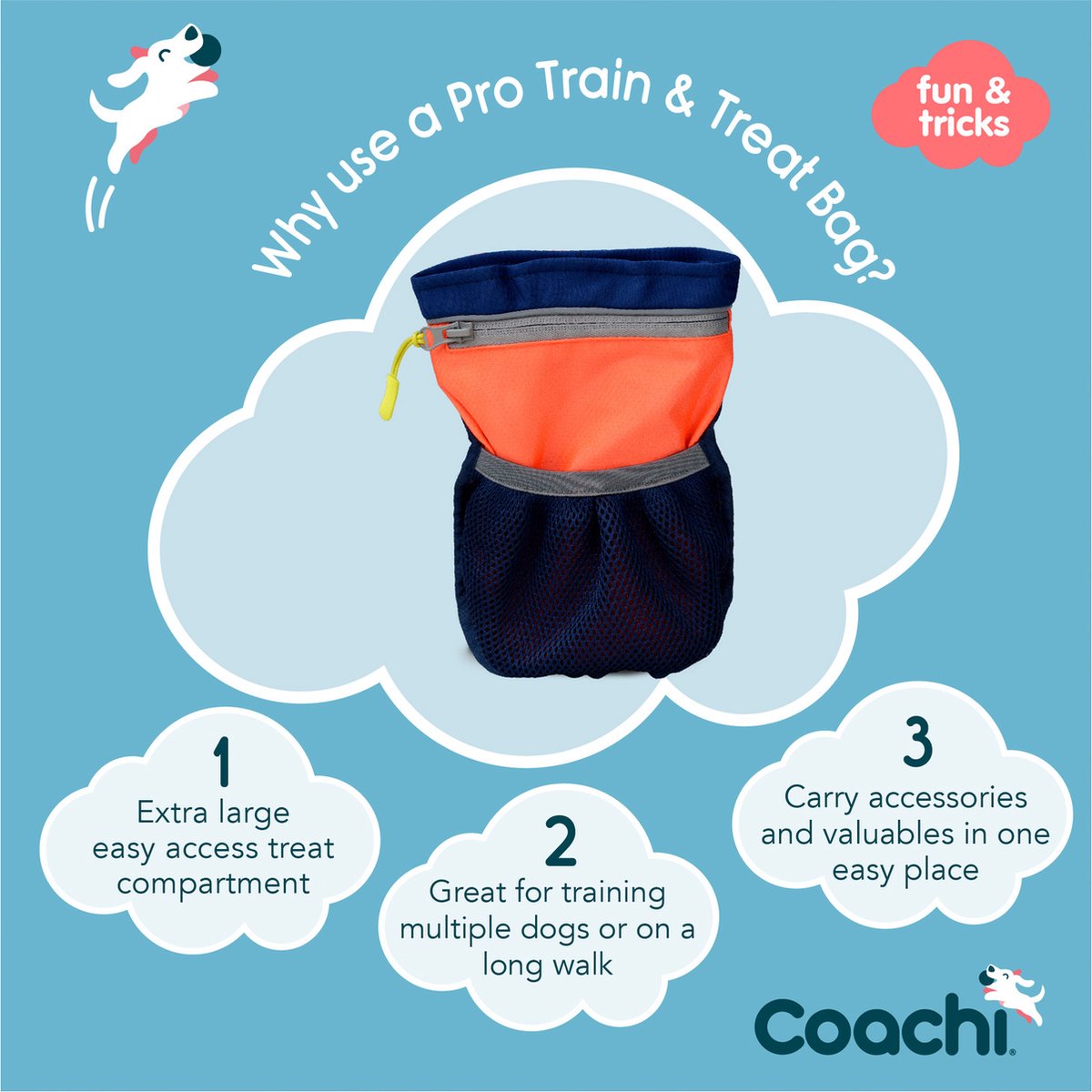 Coachi Pro Train & Treat Bag – De stijlvolle beloningstas voor elke hondentraining