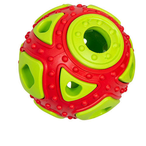 Jack and Vanilla RUBBER TOYS Traktatiebal Oranje/Groen-Ø6,4cm