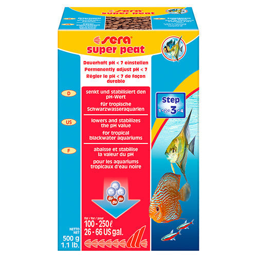 Sera super peat 500gr voor tropisch zwart water