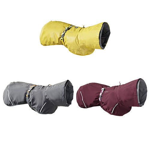 Hurtta - Mudventure Coat - 4 seizoenen regenjas - geel - grijs - bordeaux