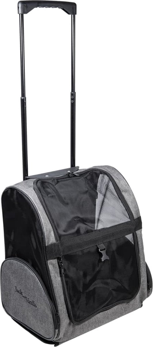 Jack and Vanilla trolley draagtas 40 x 26 x 40 cm grijs-zwart