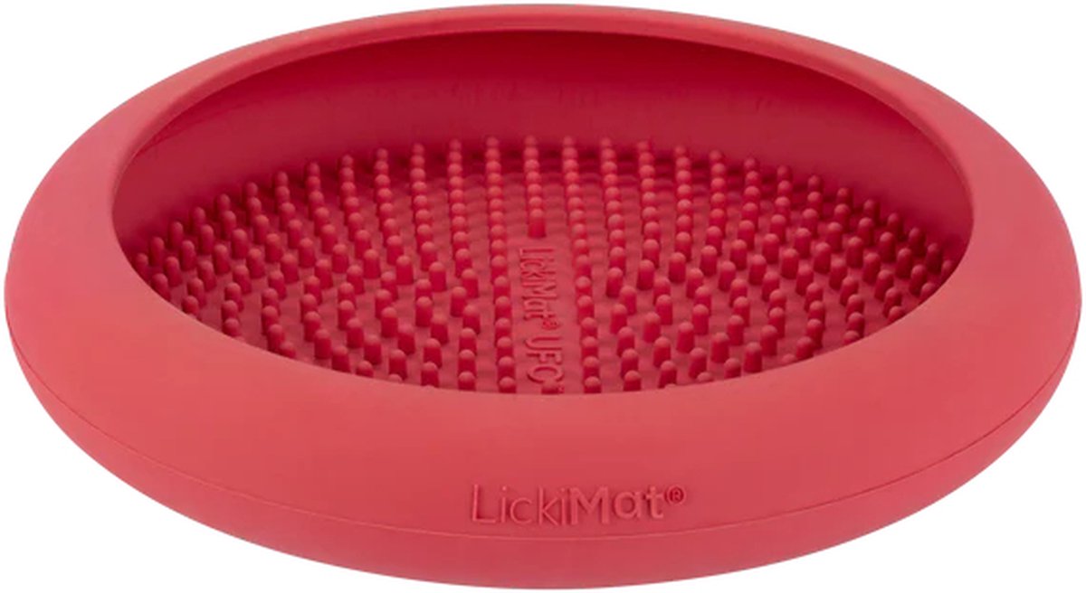 LickiMat UFO – Leckmatte / Anti-Schling-Matte / Futterverlangsamerer – Rosa – 20 cm