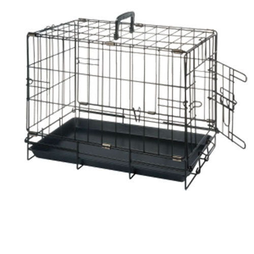 Jack and Vanilla draadkooi bench met 2 deuren zwart