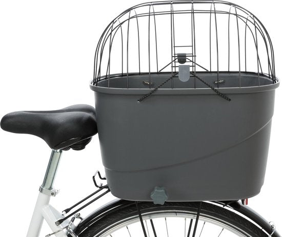 Trixie Fietsmand voor bagagedrager, kunststof/metaal, 36 × 47 × 46 cm, grijs