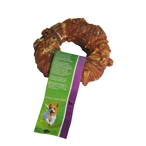 Natuurlijke snack donut met eend 9 - 16 cm