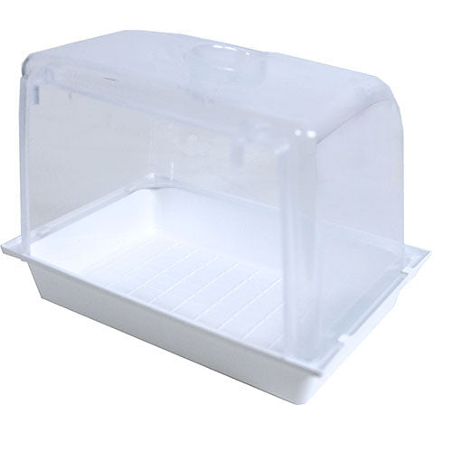 Boon badhuis agapornide transparant/wit, groot - 24,5 x 18 x 18 cm