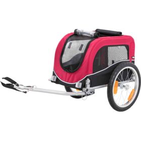 Trixie Fietskar - Zwart Rood 63x68x75/137 Cm Tot 22 Kg Medium