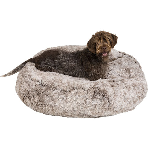 Animal Boulevard Weiches Bett, langer Plüsch-Donutkorb für Hunde oder Katzen – 2 Farben und 3 Größen