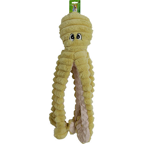 Boon Corduroy Hondenspeelgoed Octopus Met Piep - Verkrijgbaar in 3 kleuren en in 40 of 65 cm