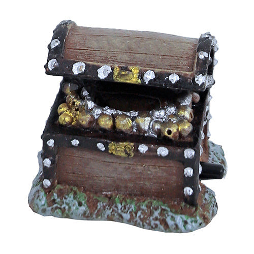 Boon Aqua Deko Ornament Bubble - Schatztruhe mit Abfluss 5 cm