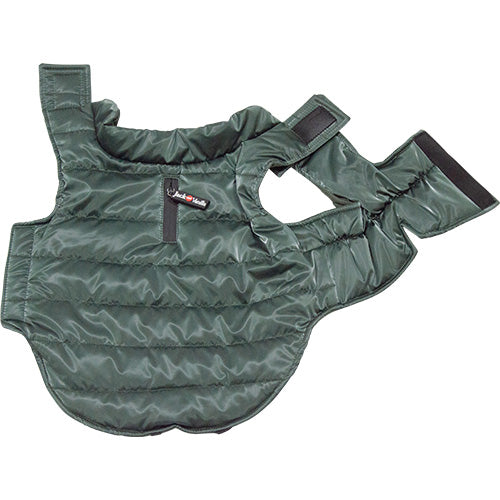 Jack and Vanilla Hondenjas Puffer Groen – Warm, Wasbaar & Met Rits voor Tuigje - Verkrijgbaar in 6 maten