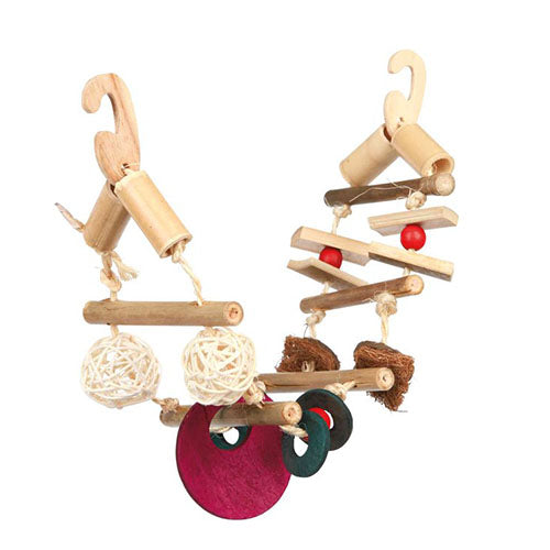 Trixie hangbrug aan sisalkoord bamboe / kokos / riet / hout 45 cm