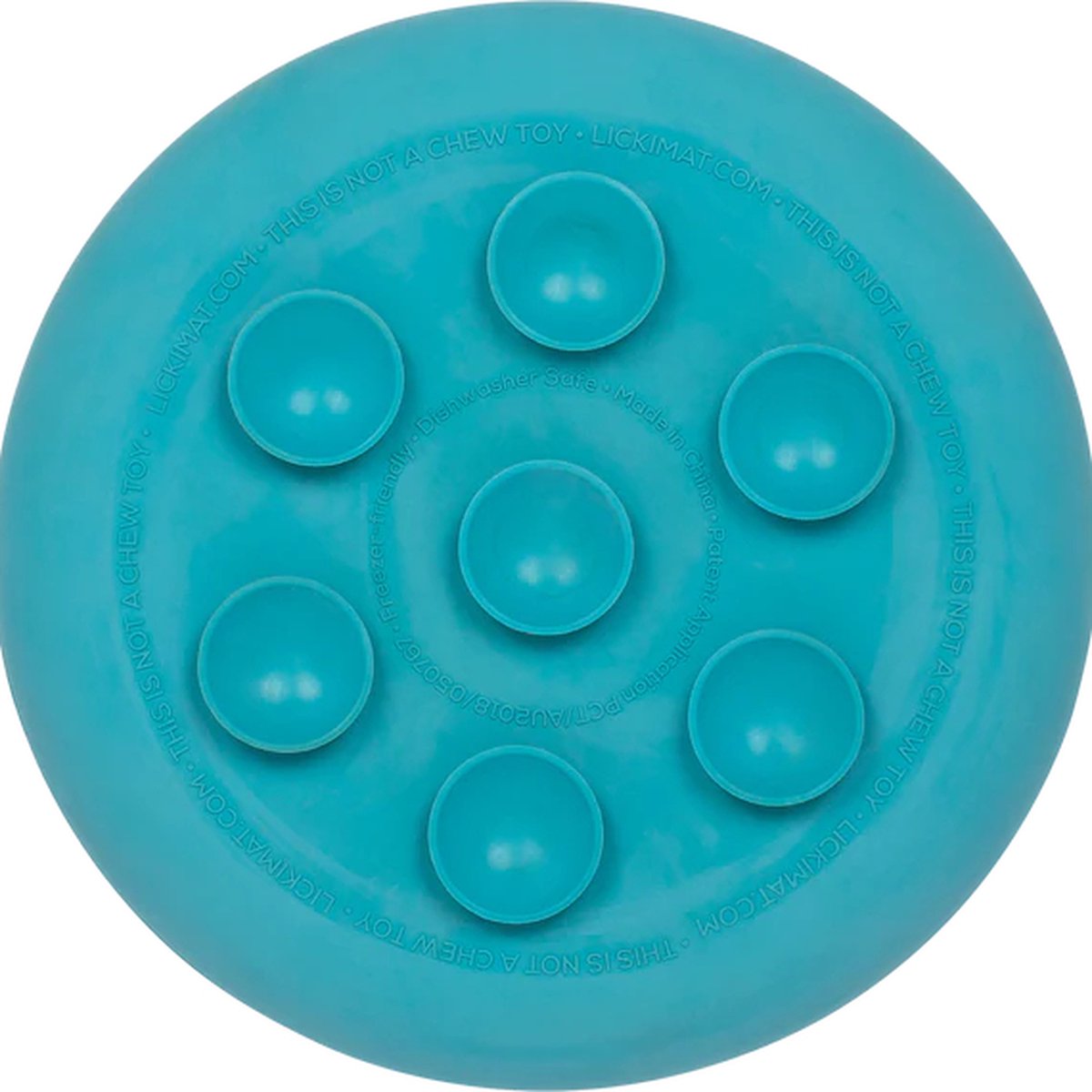 LickiMat UFO Leckmatte / Anti-Schling-Matte / Futterverlangsamungsmatte für Hunde - Türkis - 18 cm