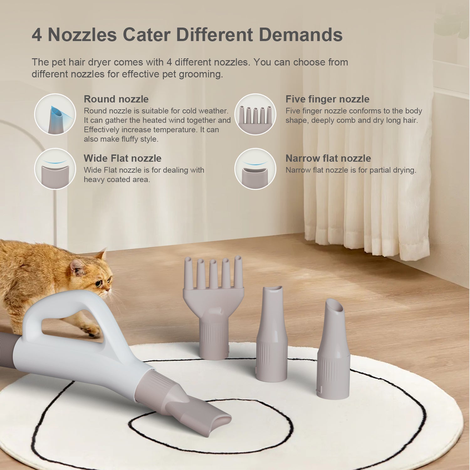 GD. EDI Wasserföhn - Haartrockner + 4 Aufsätze