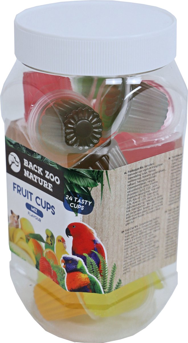 Zoofaria Fruitkuipje Papegaai Vogelsnack - Mix - 24 Stuks