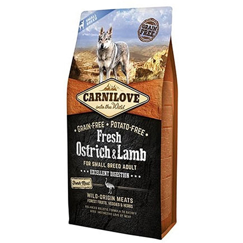 Carnilove fresh struisvogel en lam adult - small breed - 1,5 - 6 kg