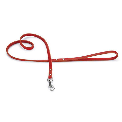 Beeztees Leren Hondenriem Geniet - Rood - 100 x1,2 cm