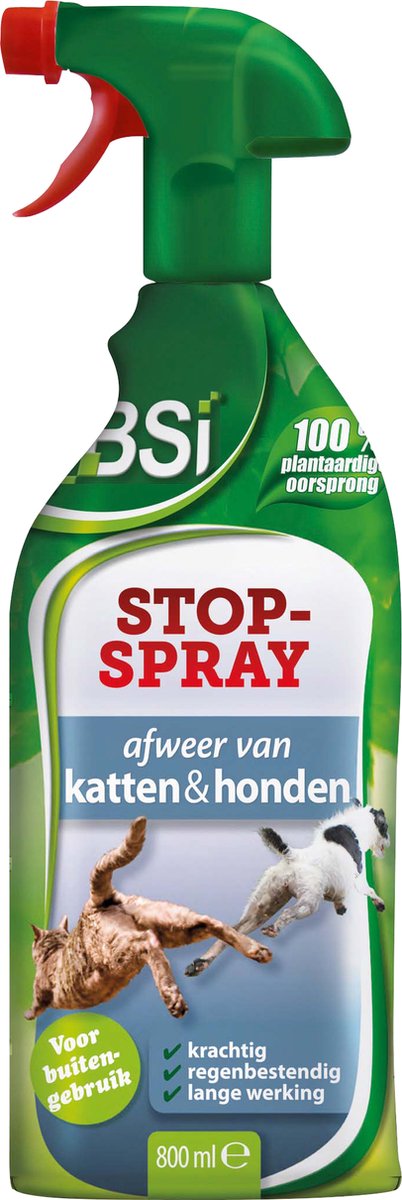 BSI - Stop Spray zum Verjagen von Katzen und Hunden - Langanhaltende Wirkung - 800 ml