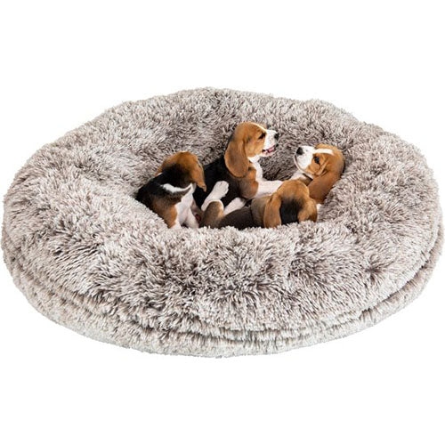 Animal Boulevard Soft Bed Long Plush Donut mand voor honden of katten - 2 kleuren en 3 maten