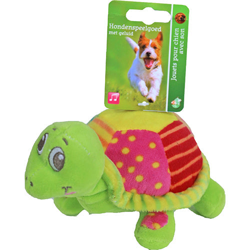 Boony hondenspeelgoed pluche schildpad, 16 cm met piep