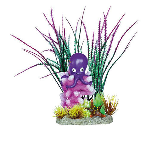 Superfish Deco Garden Octopus - Aquarium Ornament - 14x8x27 cm