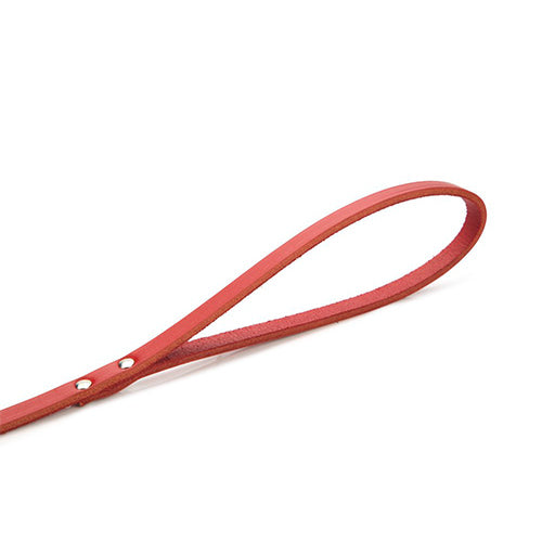 Beeztees Leren Hondenriem Geniet - Rood - 100 x1,2 cm