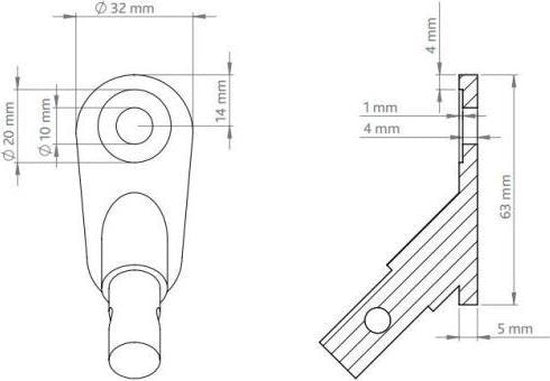 Trixie fietskar koppeling zwart