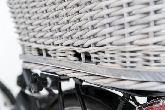 Trixie - Fietsmand - Bagagedrager - Met Rooster - Grijs - 55X35X49 cm