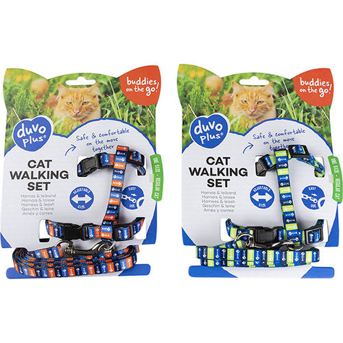 Harnas voor kat - wandelset 20-35cm - 10mm - 125cm