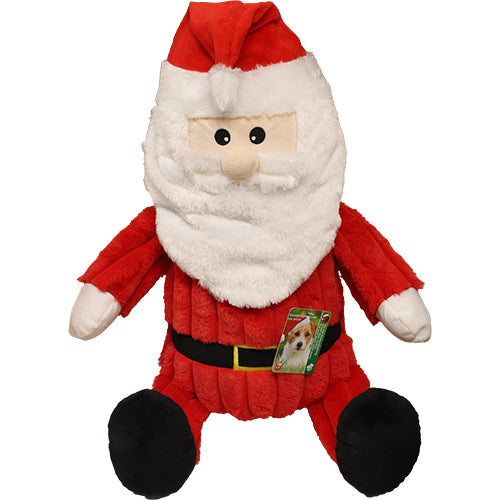 Boon hond speelgoed kerstman corduroy met piep en knorgeluid -  xxl 90 cm