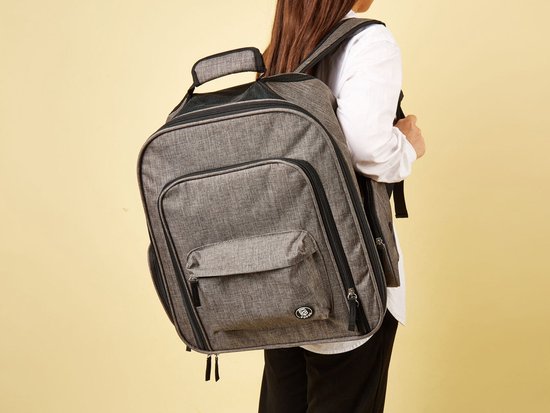 Fofos - uitbreidbare rugzak - grijs 36 x 27 x 40 cm grijs
