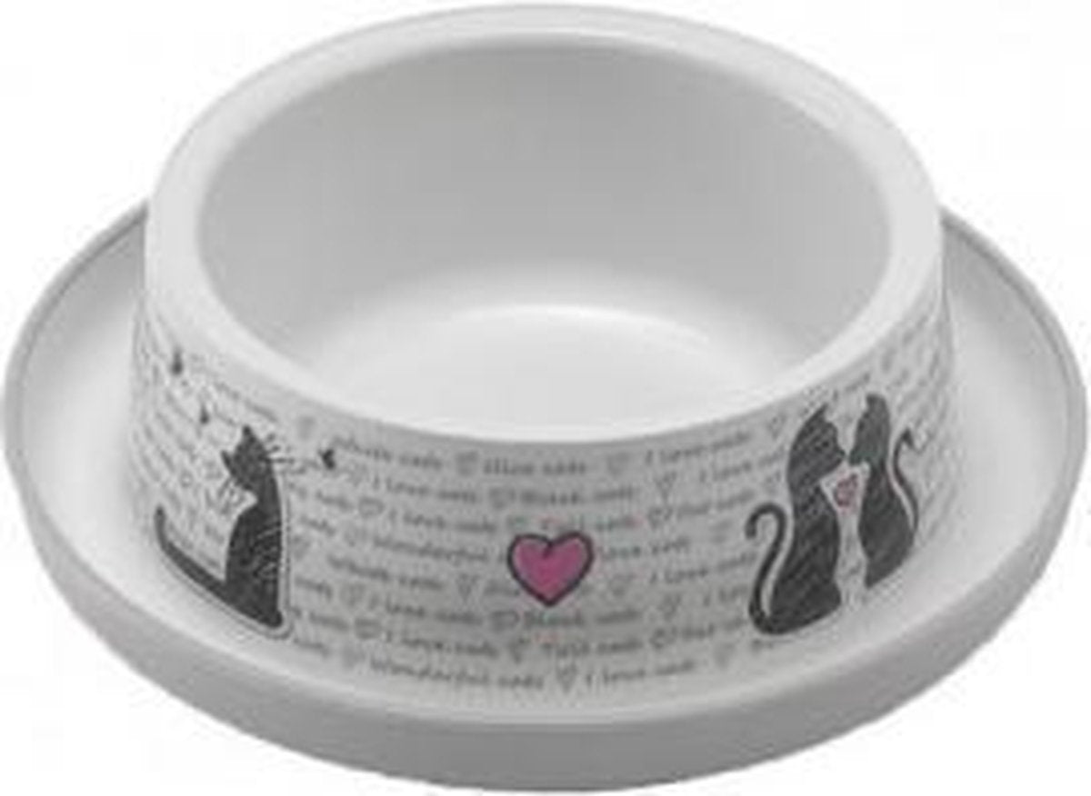 Moderna Trendy Dinner Futternapf – Katzen verliebt – 16 cm