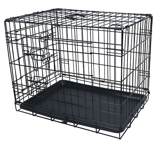 Hondenbench - draadkooi - 2 deurs - zwart