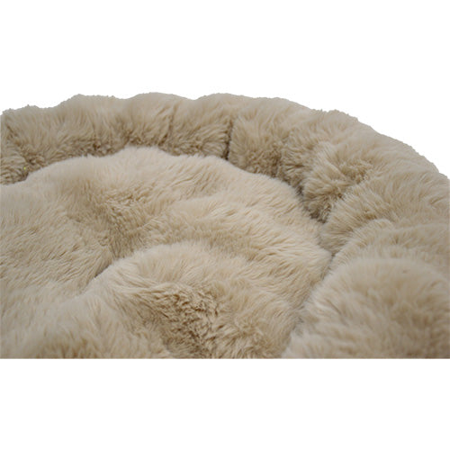 Jack and Vanilla HUSH Rond Hondenkussen/ Kattenkussen Beige - Maat M: 60x60x16 cm