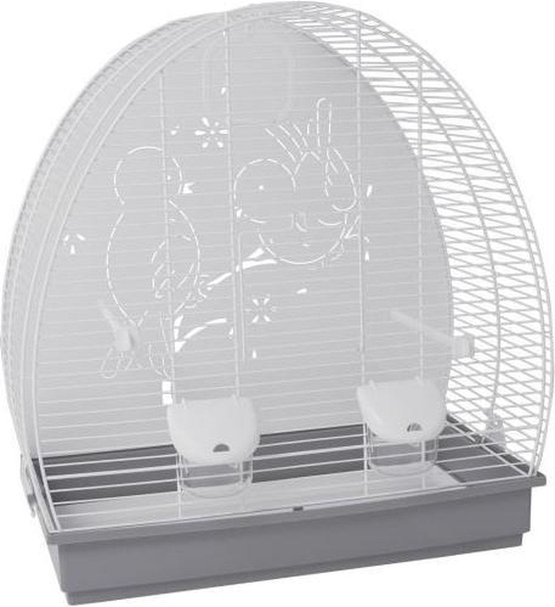 Voltrega Vogelkooi 672 Wit/Grijs