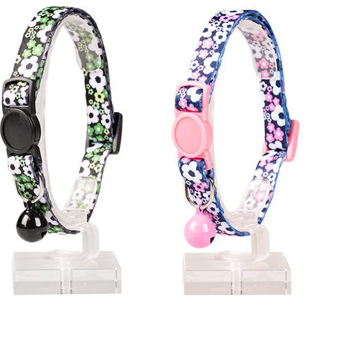Kattenhalsband Bloemen Nylon 20-30cm / 10mm Gemengde Kleuren - 1st
