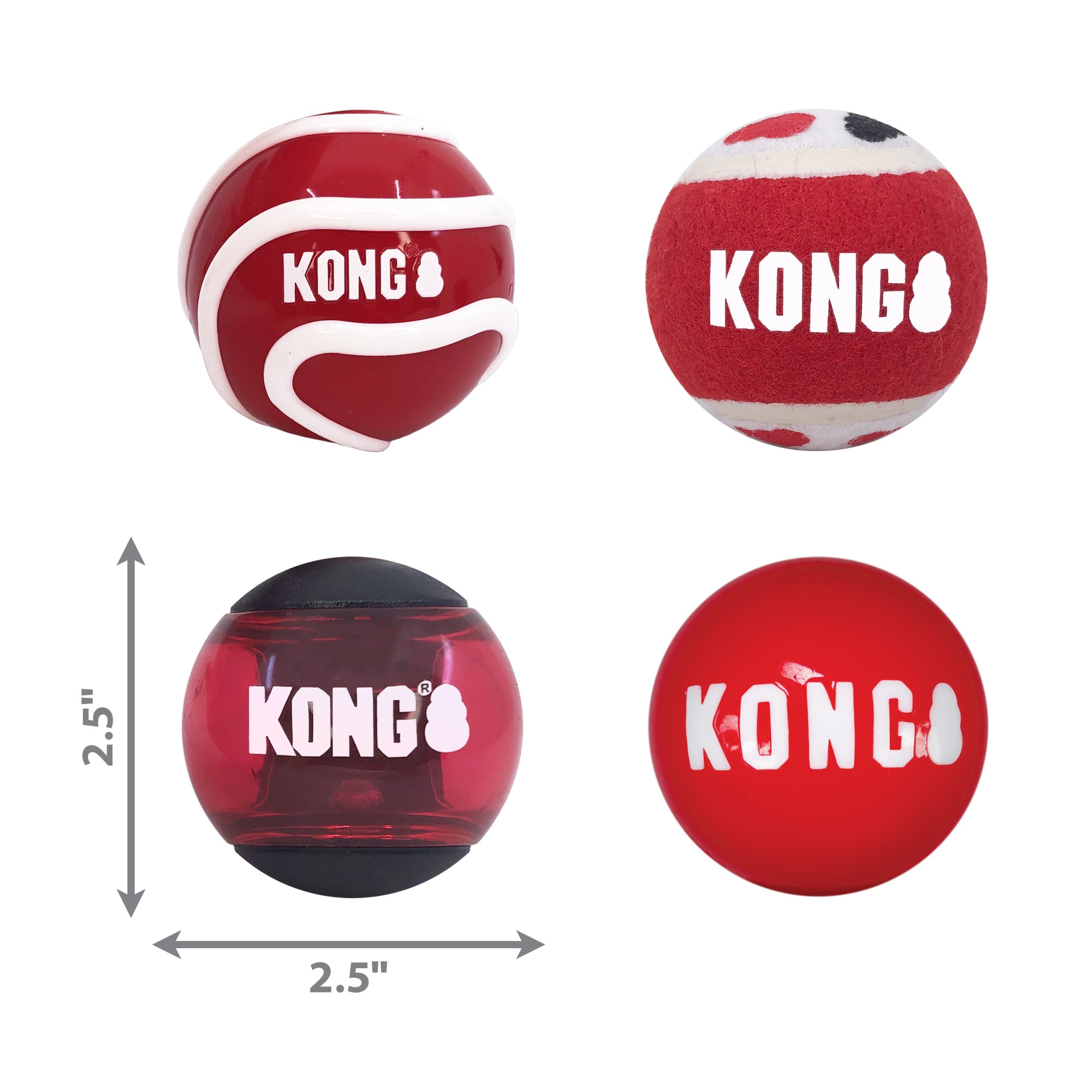 KONG Signature Balls – 4x Afwisseling & Apporteerplezier in één set!