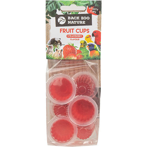 Fruitcups in verschillende smaken voor vogels per 6 stuks