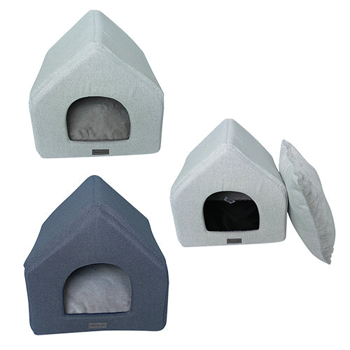 Animal Boulevard Home & Away Honden/ Katten Huis - 46x43x42 cm - Verkrijgbaar in Donkergrijs en Lichtgrijs