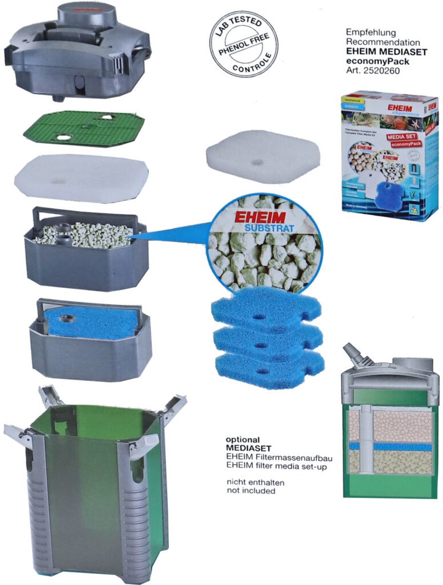 EHEIM buitenfilter eXperience 350 met filtermassa