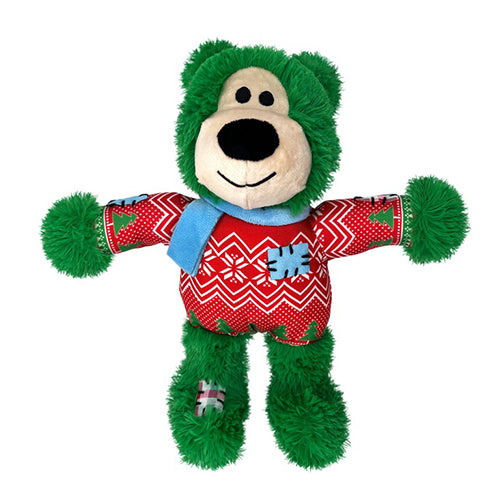 Kong kerst holiday wild knot bear assortie s/m - 23 cm