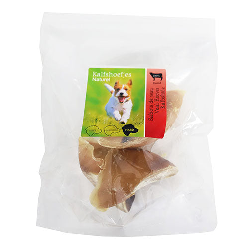 Natuurlijke Snack Kalfshoefjes 3 Stuks - Verkrijgbaar in Natuur, Gevuld met schapenvet of Gevuld met druivensuiker