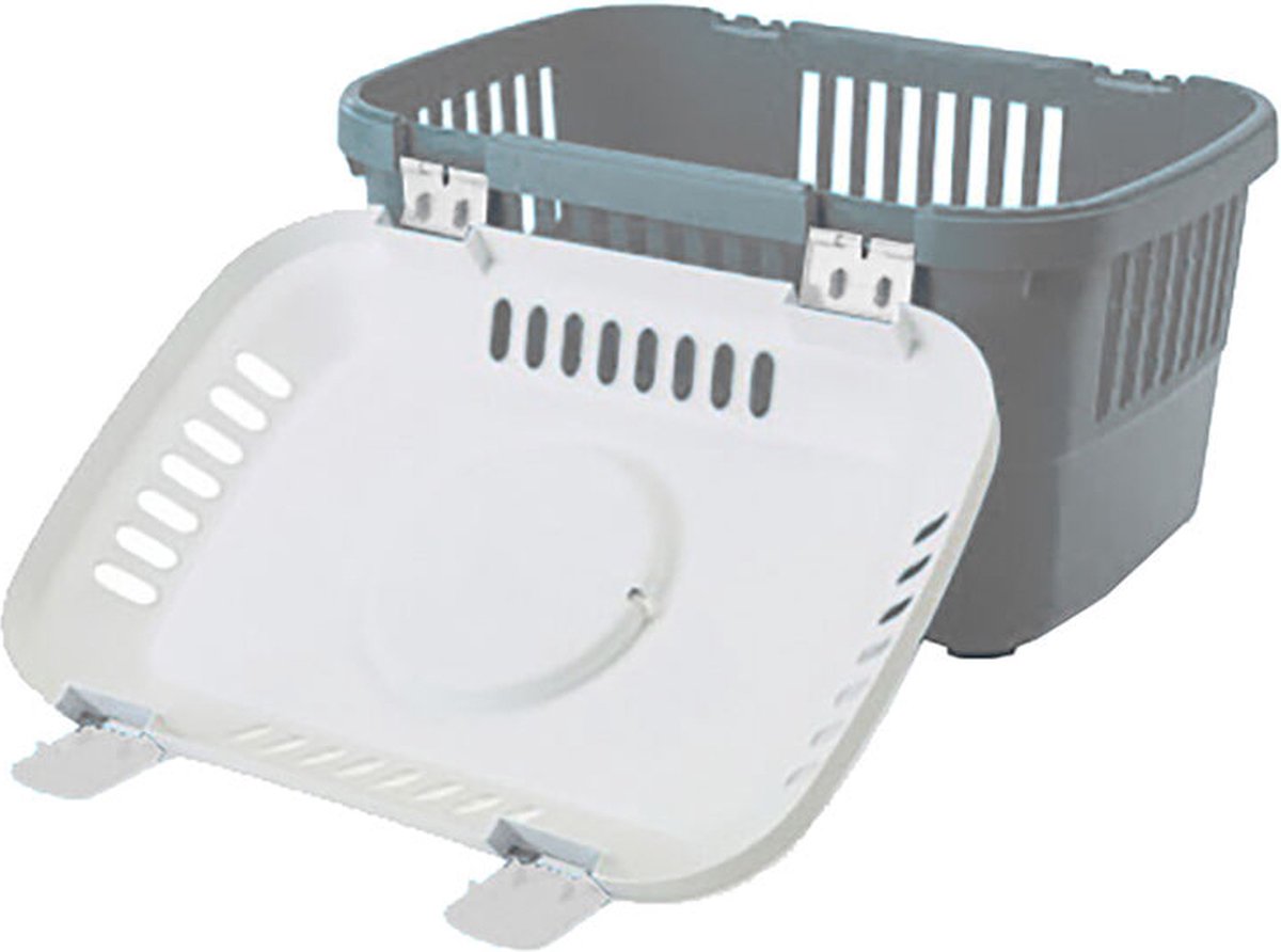 Reisekorb Discovery 1, grau/weiß, 48,5 x 33 x 32,5 cm