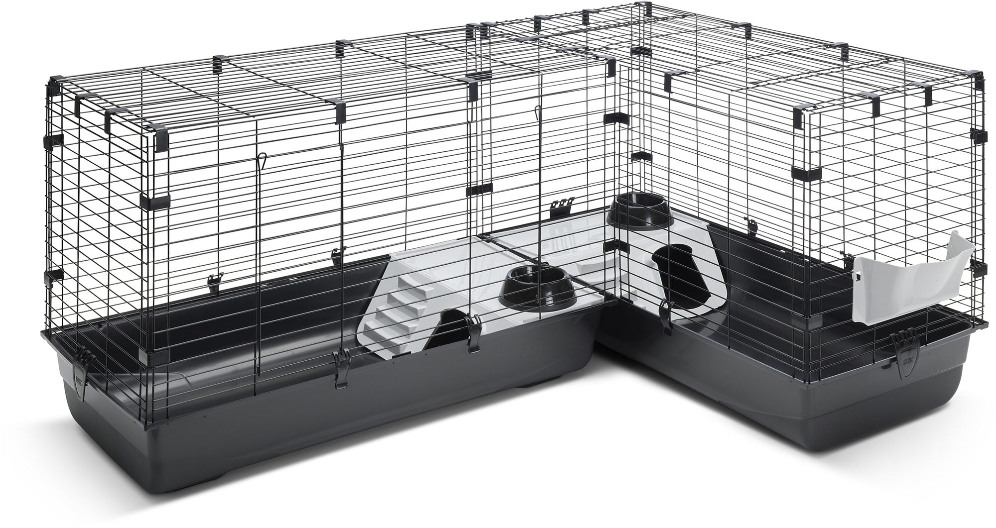 Knaagdierenkooi cubix corner knock down 146/100 x 50 x 63 cm