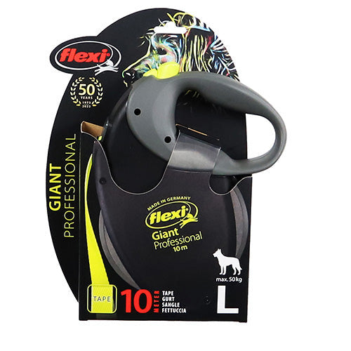 Flexi giant neon lint zwart/neon geel PRO/10m