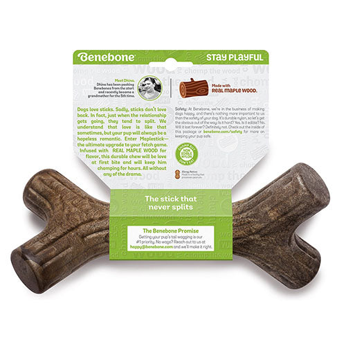 Benebone knaagspeelgoed Maplestick in 5 maten Esdoornhout