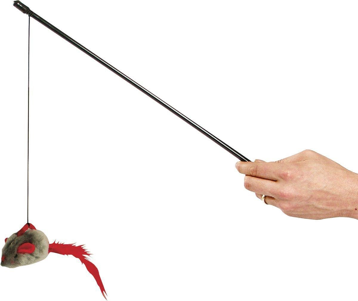 Kattenspeelgoed hengel Met Geluid - Zwart - 5 x 14 x 61