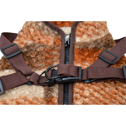 Jack and Vanilla Dogwalk Jacket Tartan – Hundemantel mit verstellbarem Geschirr – Grün oder Braun – Erhältlich in 7 Größen