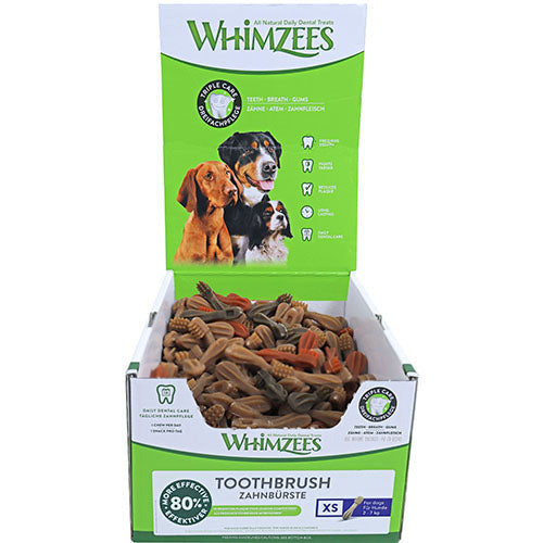 Whimzees toothbrush tandenborstel assorti mix in displaydoos